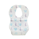 Cartoon Elephant Disposable Baby Bibs with Food Catcher Pocket Pack of 10