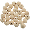 30x Natural Ball Wood Spacer Beads 25mm(1inch) -Jewellery Making Findings,D