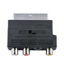 21 Pins SCART 3RCA S-Video Audio Video Adapter Converter with In/Out Switch NEW