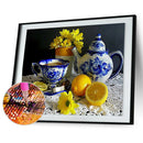 DIY 5D Diamond Embroidery Painting Tea Time Rhinestone Cross Stitch Decor