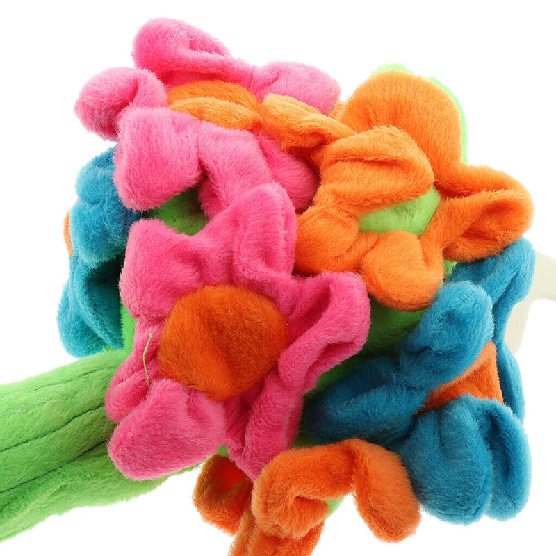 Pet Puppy Chew Bite Squeaker Squeaky Plush Dog Toys Hyacinth Flower Shape