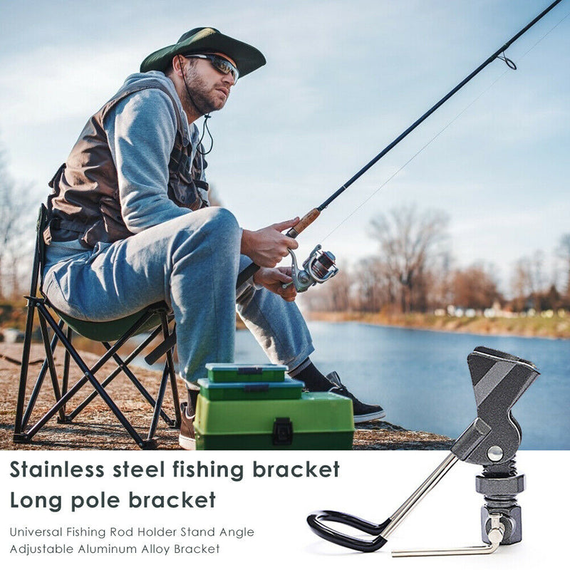 Universal Fishing Rod Holder Stand Adjustable Steel Fishing Pole Bracket