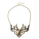 Short necklace with Deer Head pendant for Christmas Party B3E5