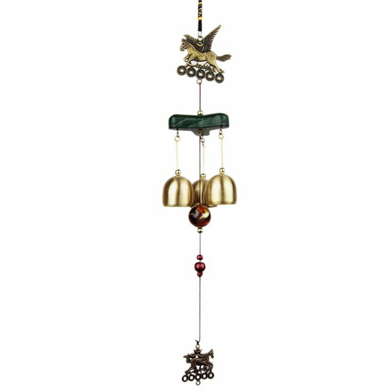 Wind Chimes Bells Copper 3xBells Outdoor Yard Garden Home Decor Living Orna