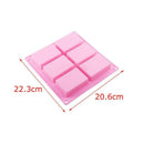 6 Cavity Plain Rectangle Soap Mold Silicone DIY Making Cake Tool Silicone