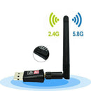 Wireless USB Wifi Adapter 600 Mbps Dual Band 2.4/5Ghz Wireless Usb Wifi Net