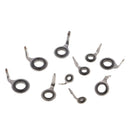 10pcs Stainless Steel Fishing Rod Guides Ceramic Ring Line Ring