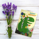 4pcs 5D DIY Drills Diamond Painting Happy Birthday Mosaic Cards Party Gifts