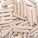 100 Pack Wooden Dowel Pins Wood Kiln Dried Fluted and Beveled