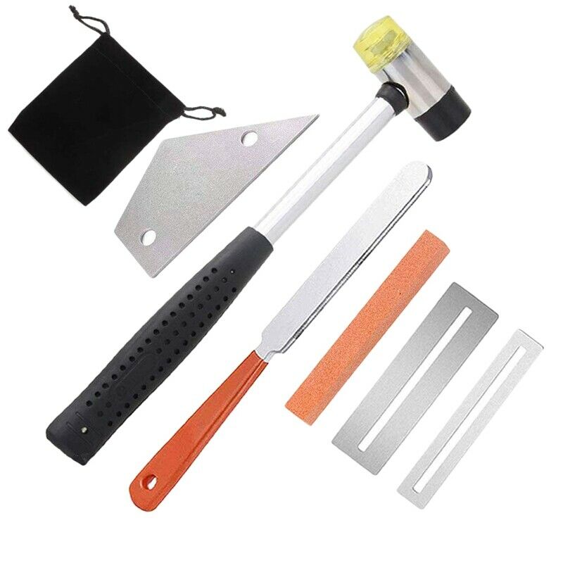 Guitar Luthier Tool Kit Include Fret Rubber Hammer, Guitar Fret Crowning Fi