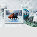 Two Horse DIY Diamond Painting Cross Stitch Kit Embroidery Home Decor Craft