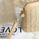Straw Crossbody Bag Boho Beach Holiday Women Shoulder Bags (Light Brown)