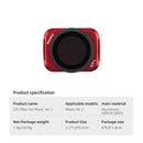 For DJI MAVIC AIR 2 Camera Lens Red UAV Drone Adjustable CPL Filter Accessories