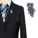 Women's Owl Zinc Alloy Trendy Imitation Rhinestone Brooch Badge Christ JR
