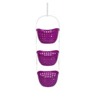 3-Tier Plastic Basket Shower Caddy Hanging Rack Tidy Shelf Organiser StorageY3Z8