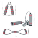 Ladies' Fitness Jump Rope Suit Grip Rally Dumbbell Exercise Equipment Gray Red