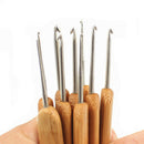 Bamboo Crochet Beginner Set Mixed Aluminum Handle Crochet Hooks Kit Bamboo