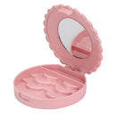 Cute Bow False Eyelash Makeup Mirror Storage Plastic Box Cosmetic Case Organizer