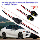 10pcs 9005 HB3 9006 HB4 Bulb Sockets Female Adapter for Headlight Fog Lamp 10cm