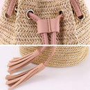 Messenger Bag Ladies Fabric Summer Beach Bags With Tassels Weaving Crossbod T2I8