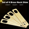 4Pcs Brass Neck Metal Shims 0.2mm 0.5mm 1mm Thickness for ST Electric Guita