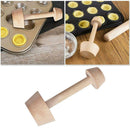 Egg Tart Tamper Double Side Wooden Pastry Pusher Baking Shaping Kitchen DIY Tool