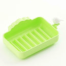 Bathroom Double Layers Strong Sucker Soapbox Soap Draining Holder Soap Dish