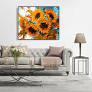 Painting By Numbers Kit DIY Brilliant Sunflower Canvas Oil Art Picture Gift
