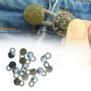 6 Pcs Pants Collar Extenders Jeans Fix Metal Button Durable Engraved With Spring