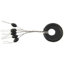 600 Pcs 100 Groups / Set Black Rubber Stopper Oval Bean Space Fishing