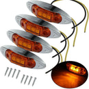 4x Waterproof Amber Yellow 3LED Side Marker Lights for Trailer Truck Bo GYT