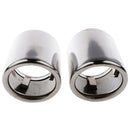 White Car Slip-On Steel Muffler Exhaust Tips For Audi A4 Q5 Q3 A3 2009- 2015