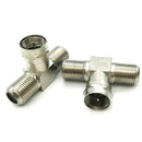 Male to 2 Female 2 Way F-Type Splitter Combiner TV Virgin Cable Sky SatelliES