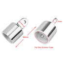 2xMarine Grade 316 Marine Stainless Steel Eye End Cap Bimini Top Fitting 1''