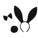 2 Sets Kids Pink Black Cute Bunny Costume Headband Tail Necktie Fancy Dress