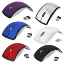 Laptop PC 2.4GHz Wireless Foldable Folding Arch Optical Mouse USB Mice Blue