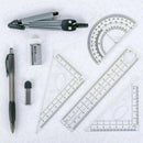 School Tools Precision Set, Compass and Protractor For High Set 8 Pcs Q6B3 F8C7
