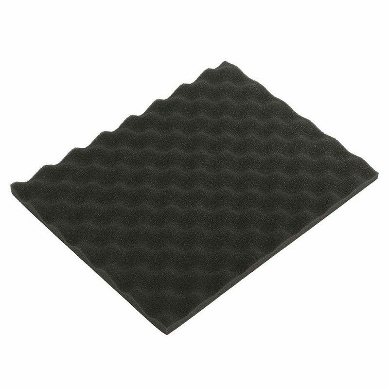 6PCS Black Acoustic Eggshell Foam Sound Absorption Treatment Panel Tile 40X