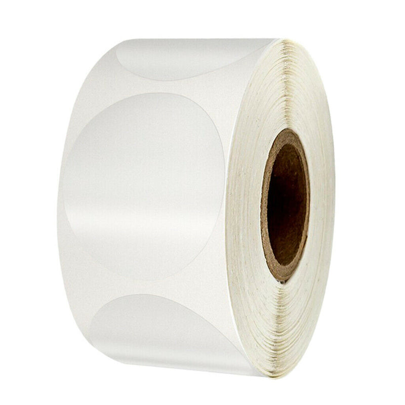 1 Roll of 500pcs Round Blank Kraft Stickers Self Adhesive Labels DIY Craft