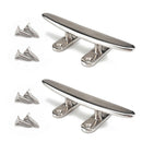 4/5/6 inch 316 Stainless Steel Mooring Cleat Mirror Finish for Boat Yacht Pack 2