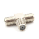 Thread F Socket T Splitter Adaptor Cable TV Aerial Freeview Virgin MediaSilve Hn