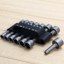 14pc Power Nut Driver Drill Bit Set SEA Metric Socket Wrench Screw 1/4" Hex