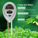 Soil Moisture Meter - 3 In 1 Soil Test Kit Gardening Tools For Ph, Light &