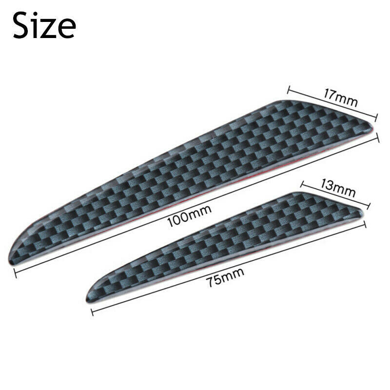 4x Anti-collision Trim Carbon Fiber Car Door Edge Guard Strip Protector Bump Bj