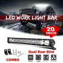 20inch 1200W Led Light Bar Dual Row Spot Flood Combo Work UTE Truck SUV ATV  Ew