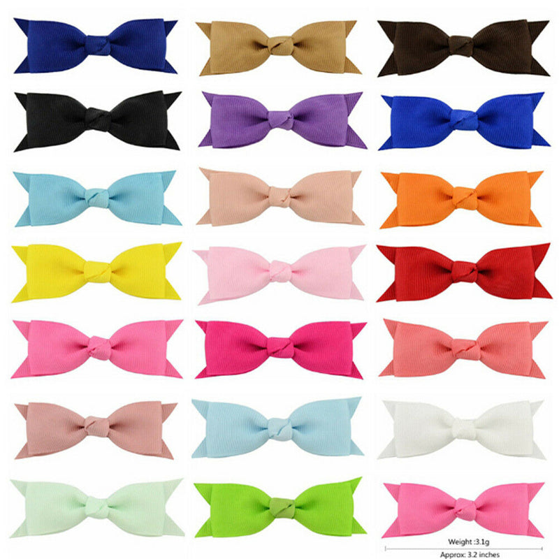 20 Pcs Baby Big Hair Bows Boutique Girls Alligator Clip Grosgrain Ribbon* LJ