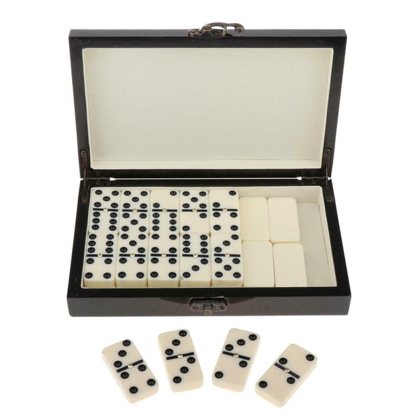 Retro Dominoes Set 28pcs Classic Board Games Gift with Carry Case for Kids