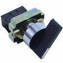 AC 240V 3A NO SPST Black Cap 2 Position Selector Latching Rotary Switch