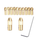 2+10pcs 0.5-3.22mm Micro Twist Drill Kit Chuck Electric Drill Bit Collet