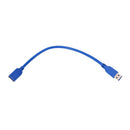 1ft 30cm SHORT Super Speed USB3.0 Types A Males to Female Blue Extension Cabl JR